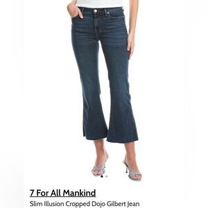 7 For All Mankind Dark Indigo Crop Dojo Jeans